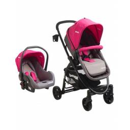 Coche de bebé + silla para auto Bebesit Travel System Alfa - Rosa