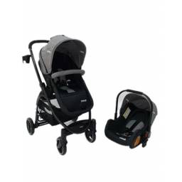 Coche de bebé + silla para auto Bebesit Travel System Alfa - Gris