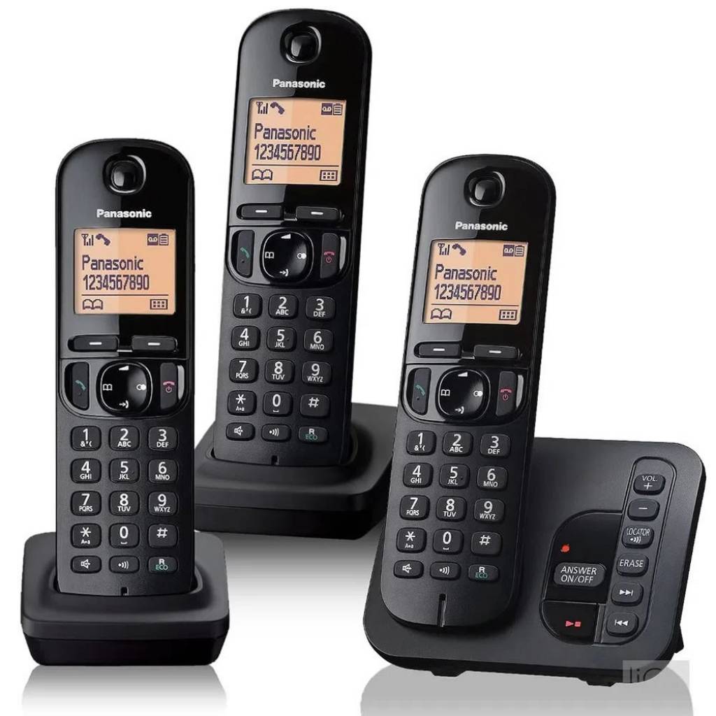 Teléfono inalámbrico de c/contestador 3 bases Panasonic Tecnología Teléfonos  Teléfonos Inalámbricos